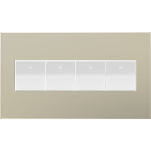 adorne® AWP4GTM4 Titanium Four-Gang Screwless Wall Plate