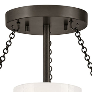 Slate 15" One Light Medium Semi-Flush Mount, Black Oxide