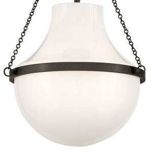 Slate 15" One Light Medium Semi-Flush Mount, Black Oxide