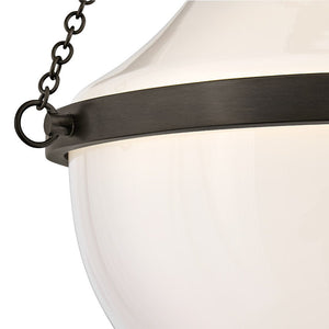 Slate 15" One Light Medium Semi-Flush Mount, Black Oxide