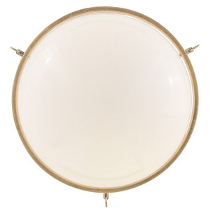 Slate 15" One Light Medium Semi-Flush Mount, Heritage Brass