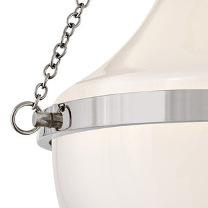 Slate 15" One Light Medium Semi Flush Mount, Polished Nickel