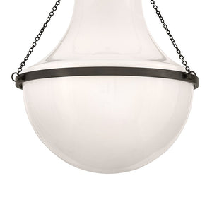 Slate 20" One Light Medium Semi-Flush Mount, Black Oxide