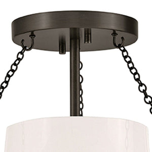 Slate 20" One Light Medium Semi-Flush Mount, Black Oxide