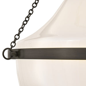 Slate 20" One Light Medium Semi-Flush Mount, Black Oxide