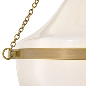 Slate 20" One Light Medium Semi-Flush Mount, Heritage Brass