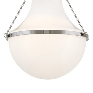 Slate 20" One Light Medium Semi-Flush Mount, Polished Nickel