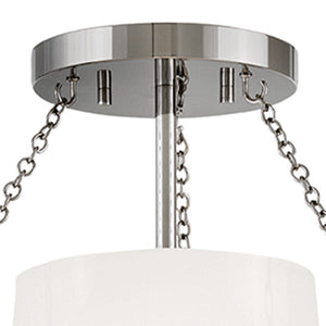 Slate 20" One Light Medium Semi-Flush Mount, Polished Nickel