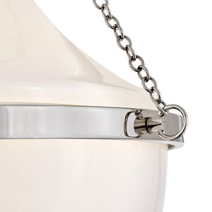 Slate 20" One Light Medium Semi-Flush Mount, Polished Nickel