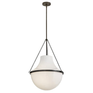 Slate 20" One Light Large Pendant, Black Oxide