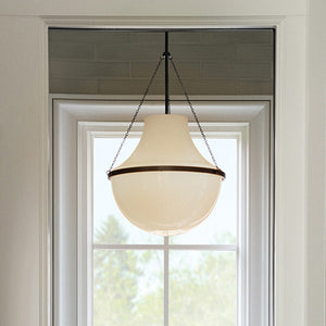 Slate 20" One Light Large Pendant, Black Oxide