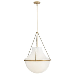 Slate 20" One Light Large Pendant, Heritage Brass