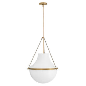Slate 20" One Light Large Pendant, Heritage Brass