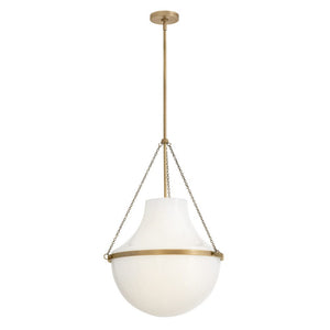 Slate 20" One Light Large Pendant, Heritage Brass