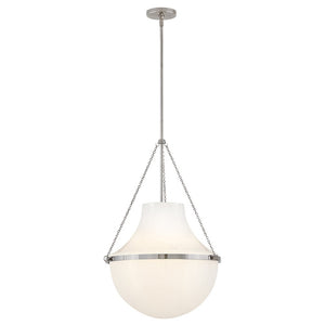Slate 20" One Light Large Pendant, Polished Nickel