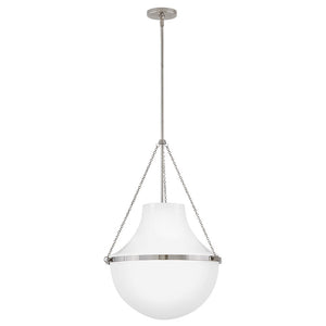 Slate 20" One Light Large Pendant, Polished Nickel