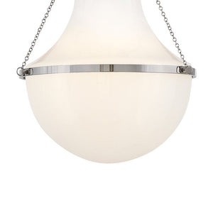 Slate 20" One Light Large Pendant, Polished Nickel