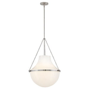 Slate 20" One Light Large Pendant, Polished Nickel