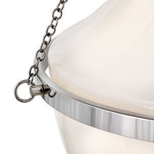 Slate 20" One Light Large Pendant, Polished Nickel