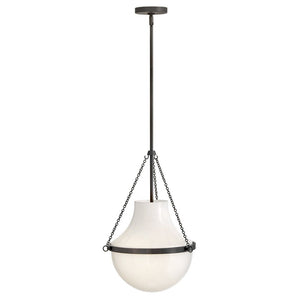 Slate 15" One Light Medium Pendant, Black Oxide