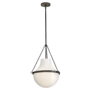 Slate 15" One Light Medium Pendant, Black Oxide