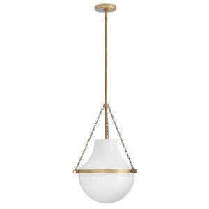 Slate 15" One Light Medium Pendant, Heritage Brass