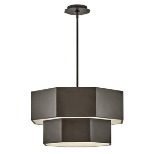 Chime 22" Seven Lights Medium Convertible Chandelier, Black Oxide