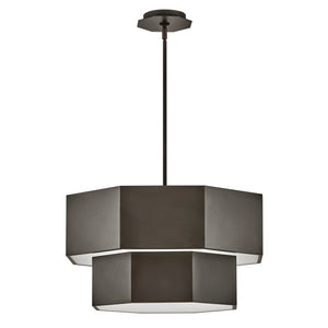 Chime 22" Seven Lights Medium Convertible Chandelier, Black Oxide