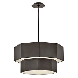 Chime 22" Seven Lights Medium Convertible Chandelier, Black Oxide