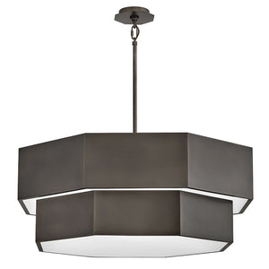 Chime 38" Twelve Lights Medium Convertible Chandelier, Black Oxide