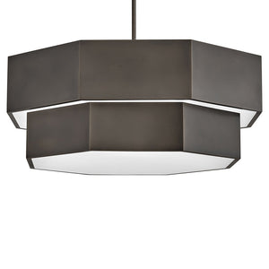 Chime 38" Twelve Lights Medium Convertible Chandelier, Black Oxide