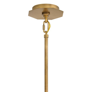 Chime 38" Twelve Lights Medium Convertible Chandelier, Heritage Brass