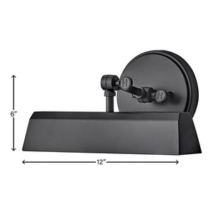 Relic 12" One Light Small Adjustable Accent Light, Black