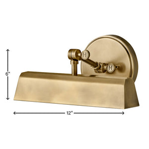Relic 12" One Light Small Adjustable Accent Light, Heritage Brass