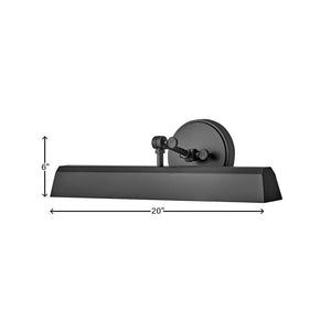 Relic 20" Two Lights Medium Adjustable Accent Light, Black