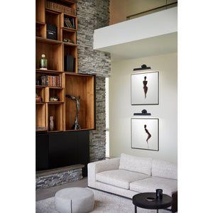 Relic 20" Two Lights Medium Adjustable Accent Light, Black