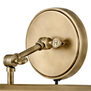 Relic 20" Two Lights Medium Adjustable Accent Light, Heritage Brass