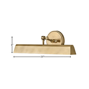 Relic 20" Two Lights Medium Adjustable Accent Light, Heritage Brass