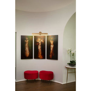 Relic 30" Two Lights Large Adjustable Accent Light, Heritage Brass