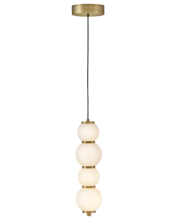 Trigo 6" Extra Small Pendant, Lacquered Brass
