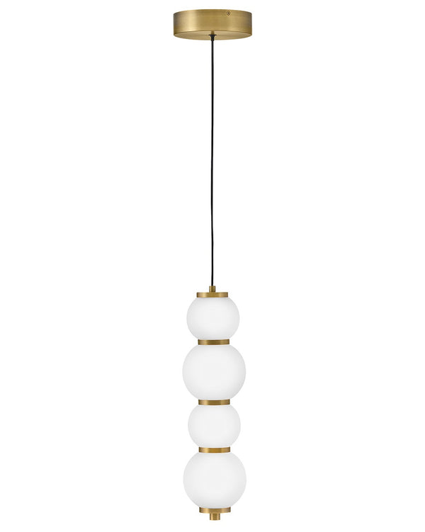Trigo 6" Extra Small Pendant, Lacquered Brass
