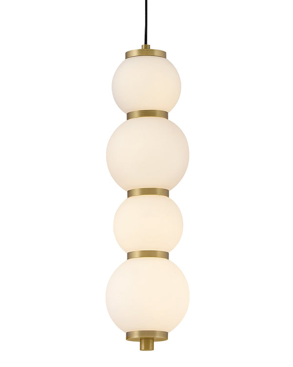 Trigo 6" Extra Small Pendant, Lacquered Brass