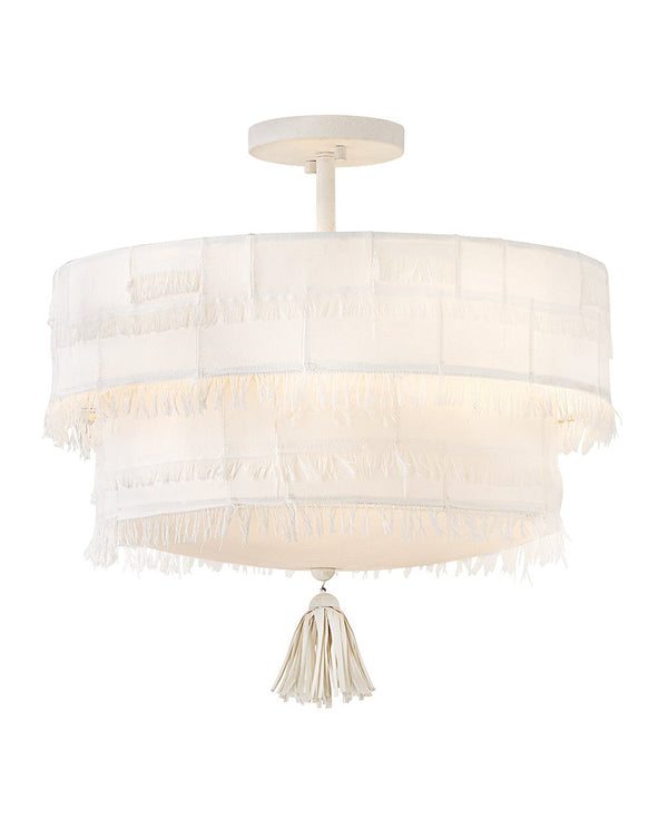 Baya 18" Four Lights Medium Semi-Flush Mount, Textured Plaster