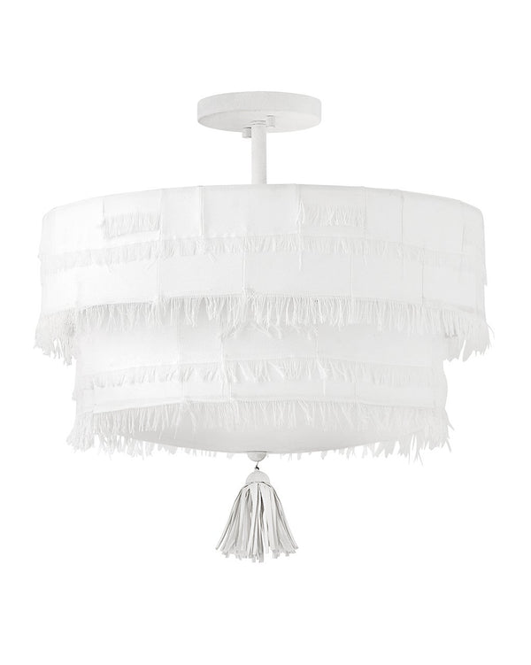 Baya 18" Four Lights Medium Semi-Flush Mount, Textured Plaster