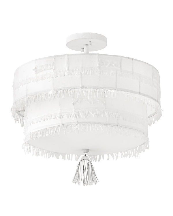 Baya 18" Four Lights Medium Semi-Flush Mount, Textured Plaster