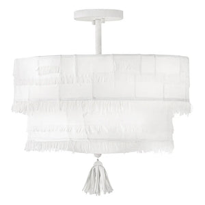 Baya 18" Four Lights Medium Semi-Flush Mount, Textured Plaster