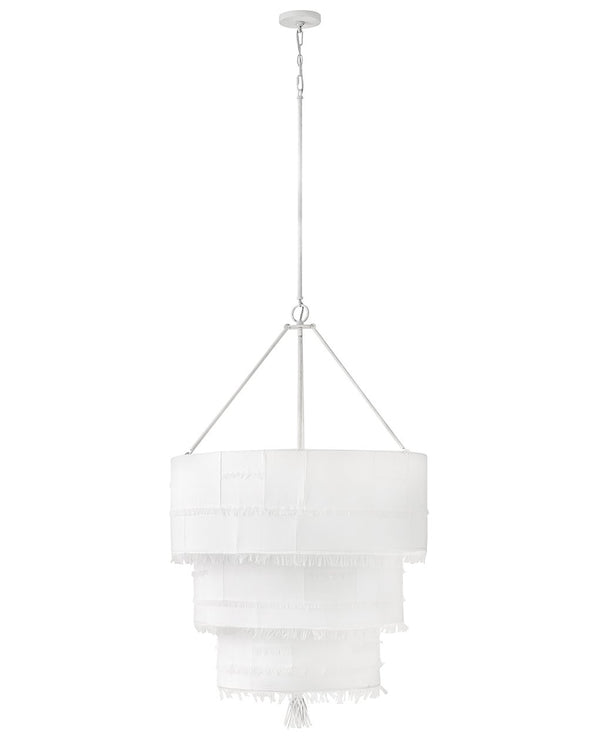 Baya 30" Ten Lights Double XL Multi Tier Chandelier, Textured Plaster