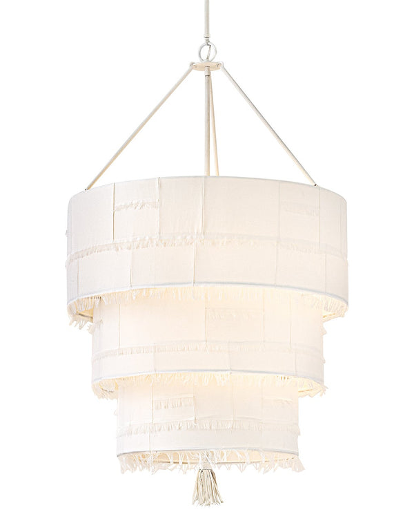Baya 30" Ten Lights Double XL Multi Tier Chandelier, Textured Plaster