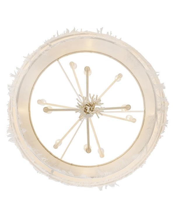 Baya 30" Ten Lights Double XL Multi Tier Chandelier, Textured Plaster