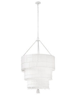 Baya 30" Ten Lights Double XL Multi Tier Chandelier, Textured Plaster